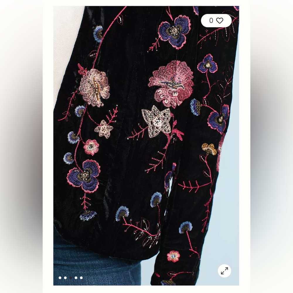 Brand New Anthropologie Embellished Velvet Jacket - Picture 3 of 10